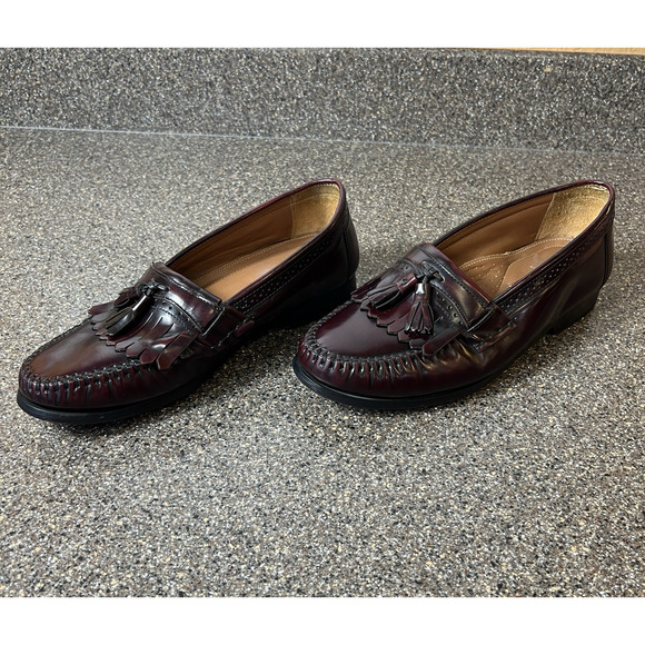 G.H. Bass & Co. BASS Grammer Kiltie Tassel Loafers Burgundy Leather Mens Sz 8.5D main image 9